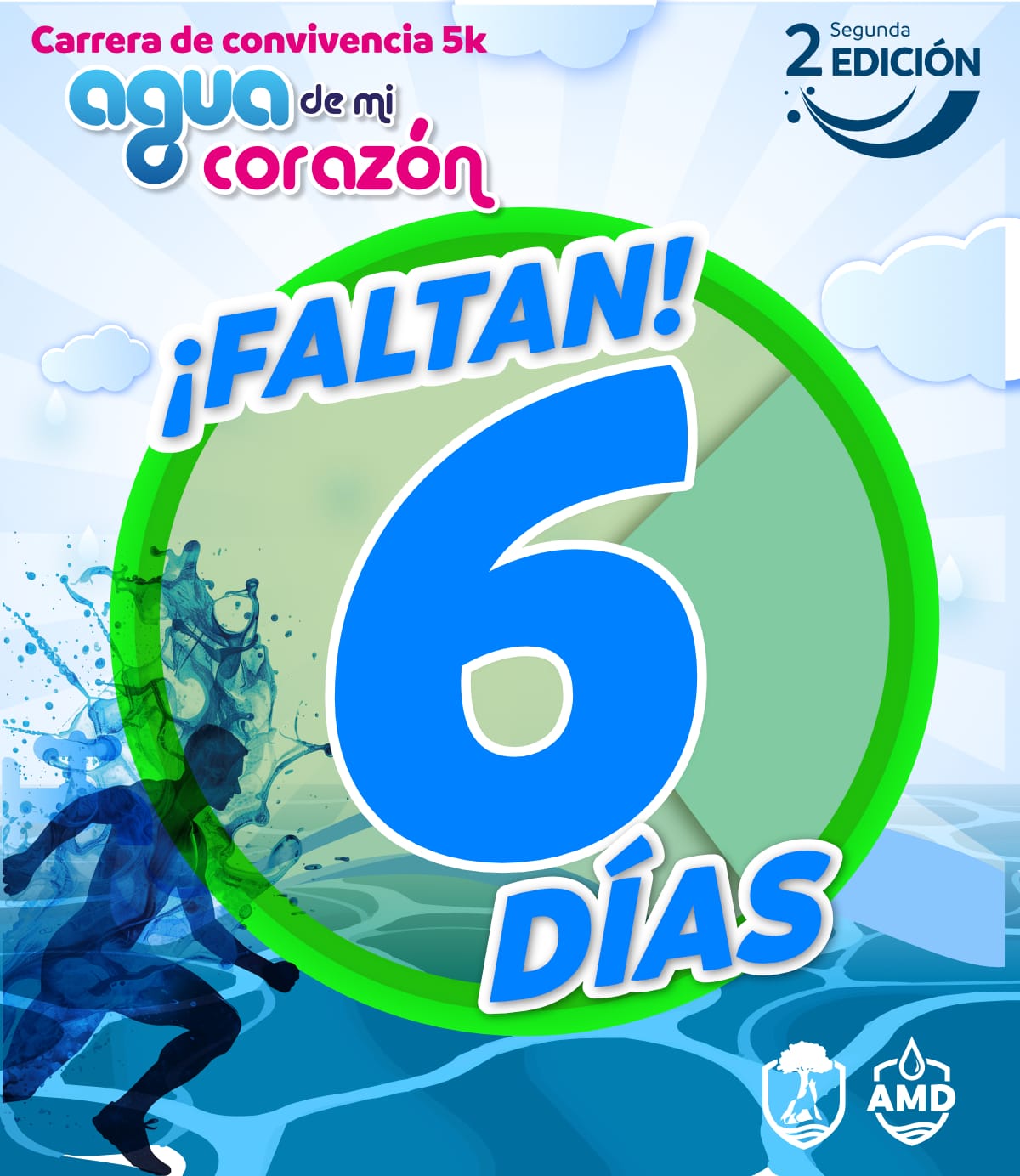 FALTAN 6 DIAS para la Carrera de Convivencia “Agua de mi Corazón” en Durango